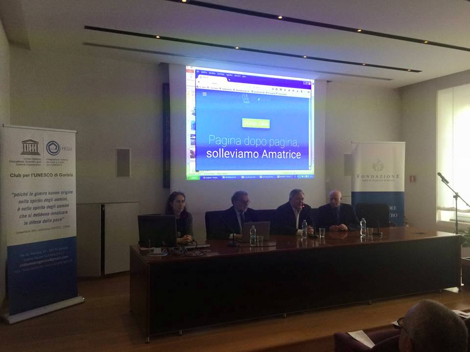 Presentazione del progetto durante l'incontro del Club per l'UNESCO di Gorizia.